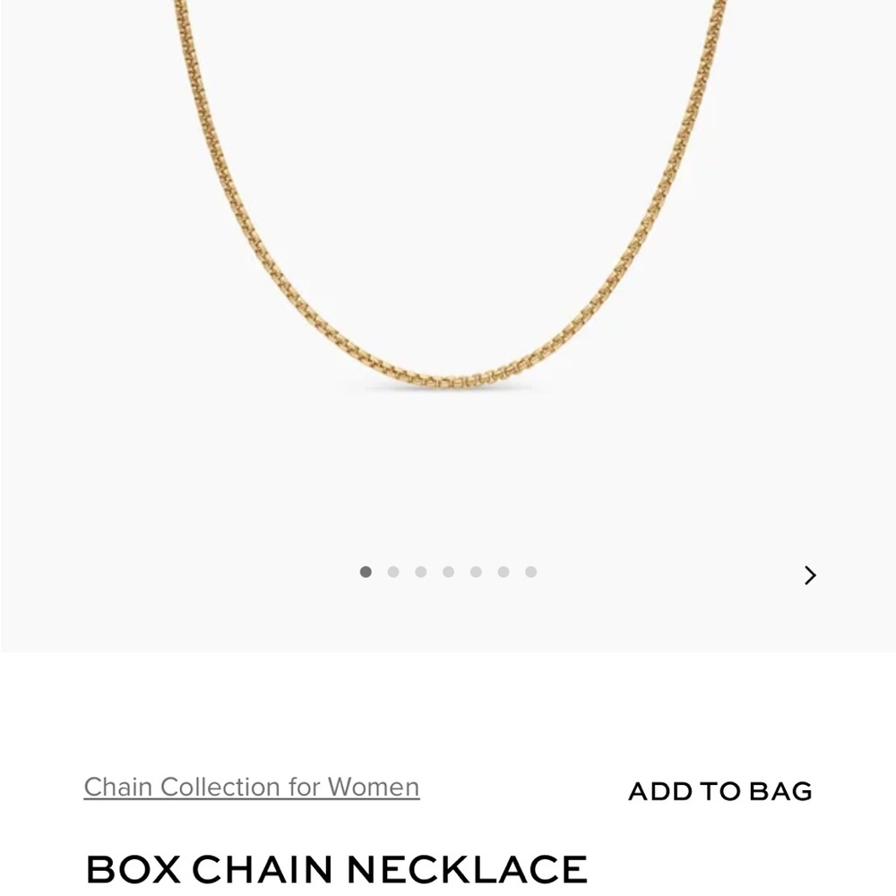 David Yurman Box Chain Gold Necklace - Picture 7 of 12